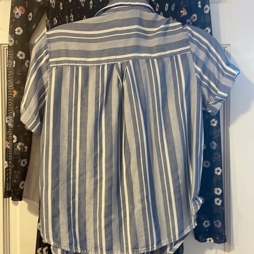 Blue + White Button Up - Picture 3 of 3